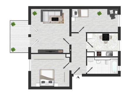 Sonnig, ruhig, gut geschnitten: 3-Zi.-Whg. mit Südbalkon in Reick - Photo 2