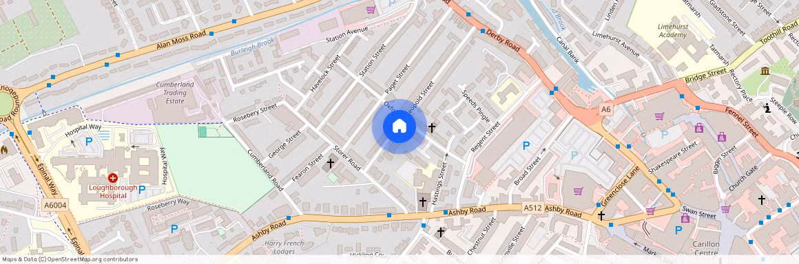 55 Leopold Street - Front door access 4 bed 2 bath, LE11 5DN, Loughborough