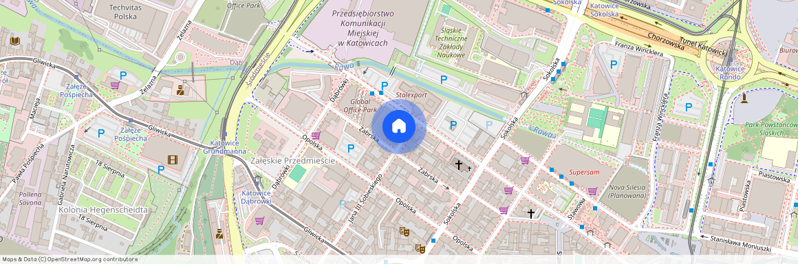 ul. Zabrska, Śródmieście, Katowice, śląskie