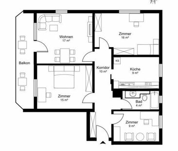 Charmante 4.5-Zimmer-Wohnung an ruhiger Lage - Photo 4