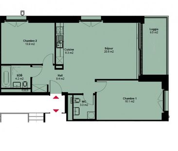 Chemin des Saules 8A, 1260 NYON | Appartement 3 pièces - Foto 1