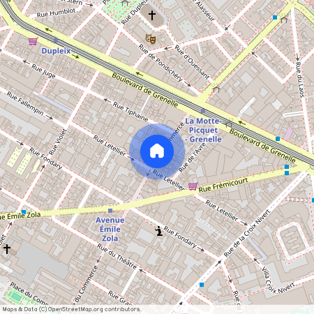 Rue Violet, entre Avenue Emile Zola et Rue du Commerce 75015 Paris (15e arrondissement)