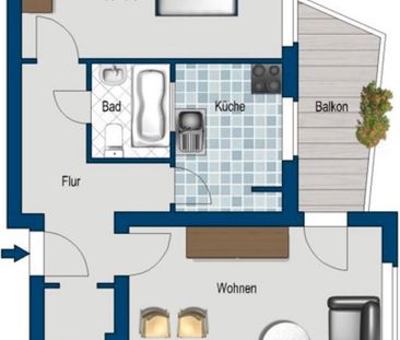 2-Zimmer Wohnung in Alt Buckow ab dem 1.12 zu Vermieten - Photo 1