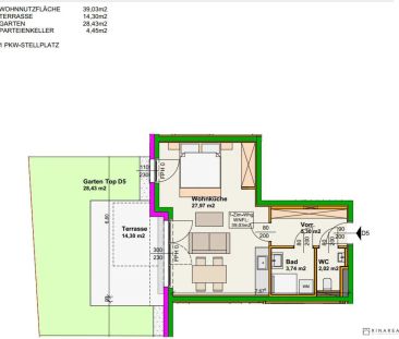 Blumengasse - ERSTBEZUG | 1 Zimmer Wohnung | Terrasse & Garten | zz... - Foto 2