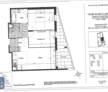 Appartement à louer 3 pièces 56.77m² - Photo 1