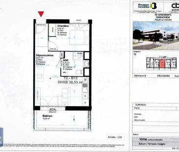 Appartement à louer 2 pièces 38.53m² - Photo 1