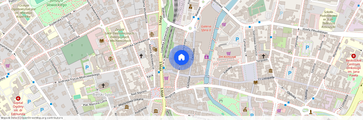 ul. Norberta Barlickiego, Śródmieście Bielsko, Bielsko-Biała, śląskie