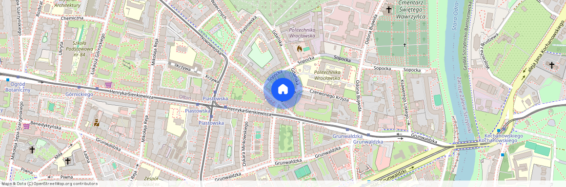 Gdańska, Ołbin, Śródmieście, Wrocław, dolnośląskie
