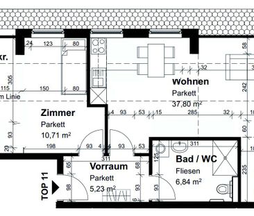 Geförderte Dachgeschosswohnung mit 2 Zimmern - Foto 6