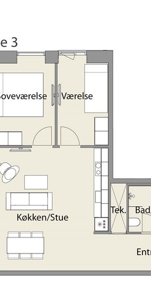 På 5. sal finder du denne lyse - Photo 1