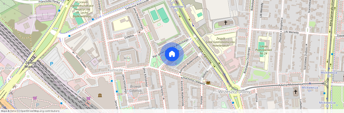 pl. gen. Józefa Wybickiego, Wrzeszcz Dolny, Gdańsk, pomorskie