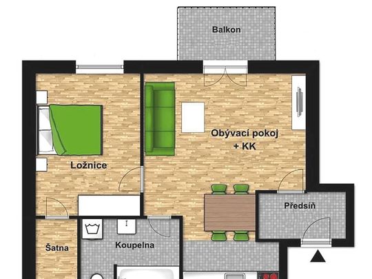 Pronájem bytu 2+kk 55 m2 - Photo 1
