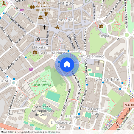 Santo Domingo-El Campillín, Oviedo