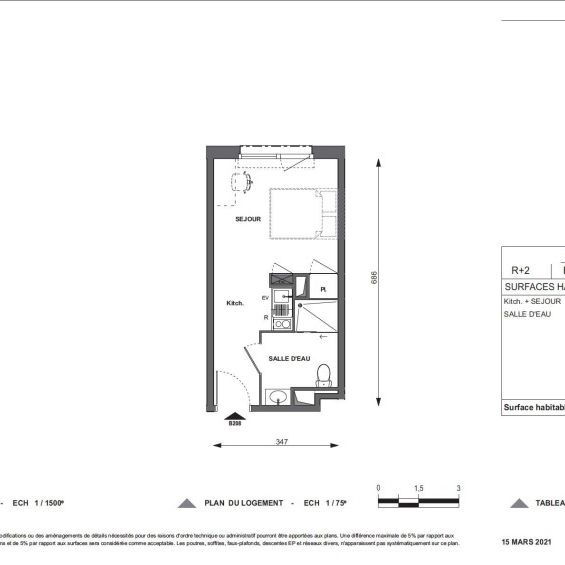 Location Appartement 1 pièce 22m² JOUE LES TOURS 37300 - Photo 2