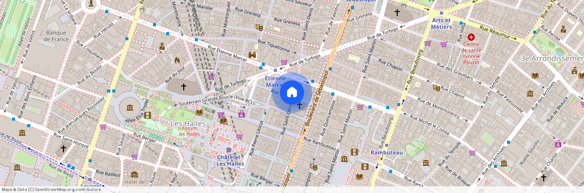 Rue du Cygne et Rue Saint Denis 75001 Paris (1er arrondissement)