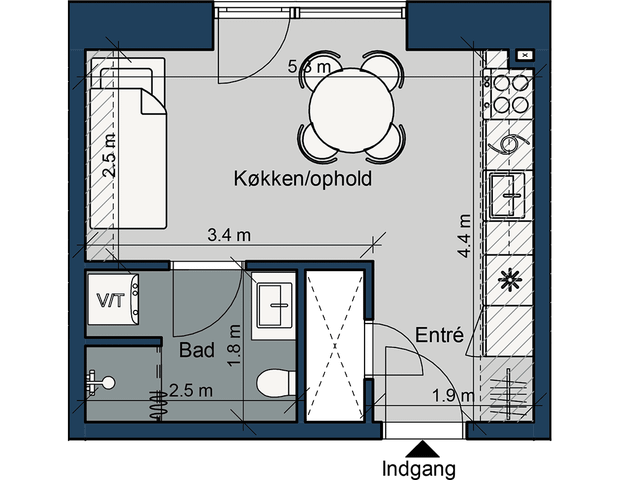Østre Havnepark 23, 1. mf. - Foto 1
