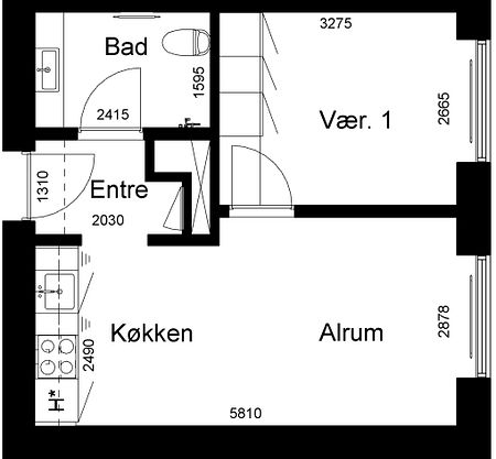 2-værelses studiebolig - Photo 2