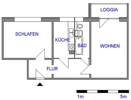 Zentral gelegene 2-Raum-Wohnung mit Balkon - Foto 4