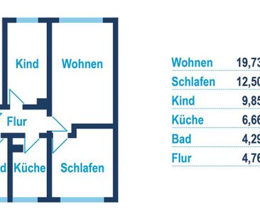 moderne 3- Raum-Wohnung - Photo 6