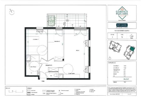Location Appartement 3 pièces 61m² ST HERBLAIN 44800 - Photo 5