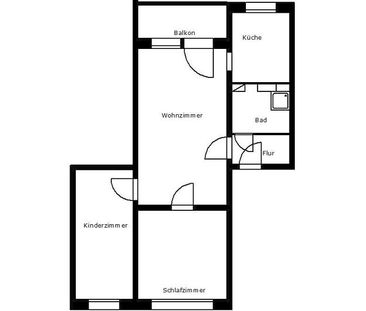 Helle 3 -Raumwohnung mit Tageslichtküche und Badewanne - Foto 1