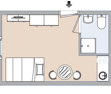 Gemütliche 1-Zimmerwohnung in ruhiger Lage mit Gartenmitbenutzung - Photo 5