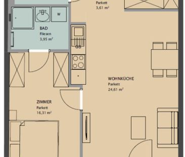 Perfekt für Singles oder Paare: Moderne 2-Zimmer Wohnung mit Balkon - Photo 3