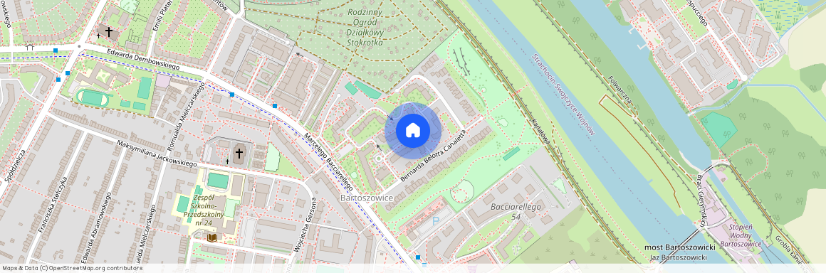 ul. Bernarda Belotta Canaletta, Bartoszowice, Śródmieście, Wrocław, dolnośląskie