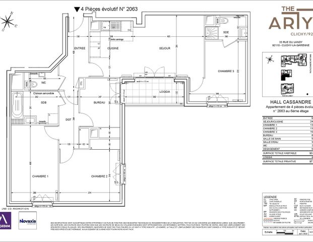 location Appartement T4 DE 93.06m² À CLICHY - Photo 1