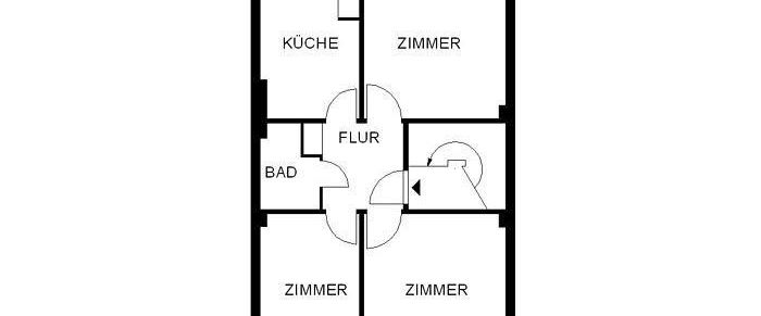 Kleine gemütliche 3-Zimmer-Wohnung mit Balkon - Foto 1