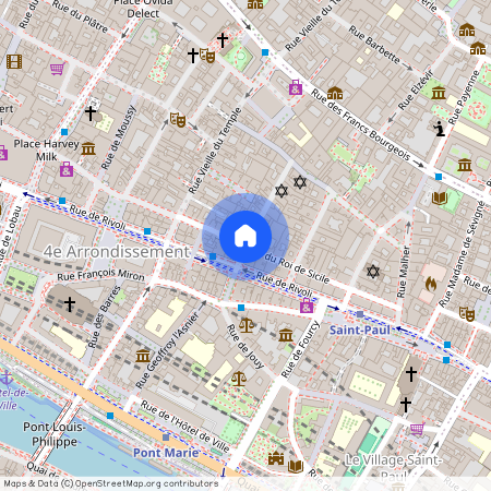 Rue du Roi de Sicile et Rue des Ecouffes 75004 Paris (4e arrondissement)