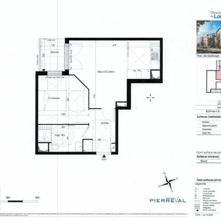 Appartement à louer 2 pièces 43.17m² - Photo 2