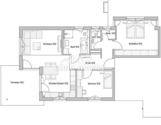 3-Zimmer EG u. DG Wohnungen in modernem Mehrfamilienhaus in Emmendingen Windenreute mit Aufzug - Photo 1
