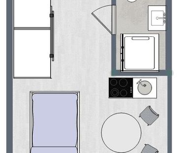 Moderne 1-Zimmer-Wohnung mit Balkon – Zwischenmiete ab 01.12.2025 - Foto 1