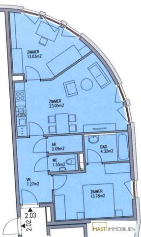 Beeindruckend aufgeteilte 3 Zimmer Wohnung inkl. Einbauküche im 23. Wiener Bezirk - Photo 2