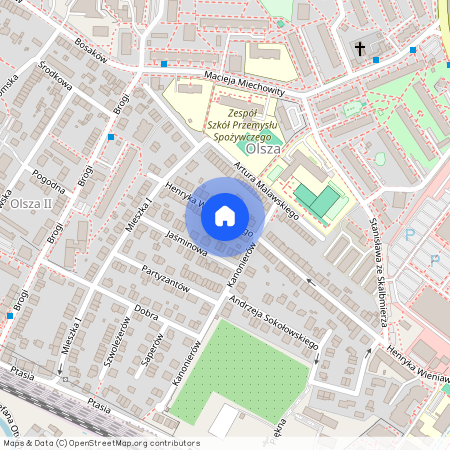 ul. Henryka Wieniawskiego, Olsza, Prądnik Czerwony, Kraków, małopolskie