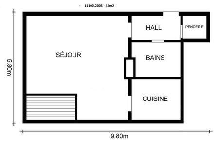 2.5 Zimmer, 44 m², 1. Stock - Photo 2