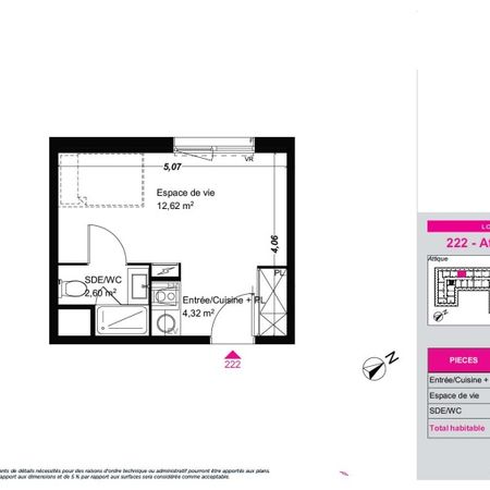 Location Appartement 1 pièce 19m² FRANQUEVILLE ST PIERRE 76520 - Photo 4