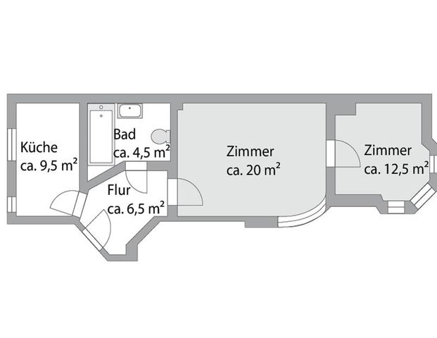 Individuelle 2-Raumwohnung. Ganz viel Altbaucharme in der südlichen Innenstadt - Foto 1