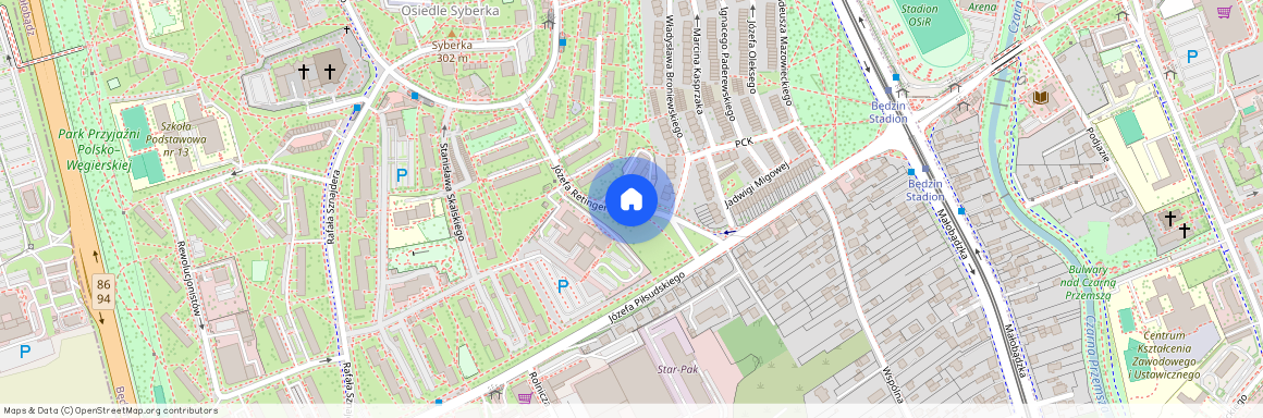 Józefa Retingera, Będzin, będziński, śląskie