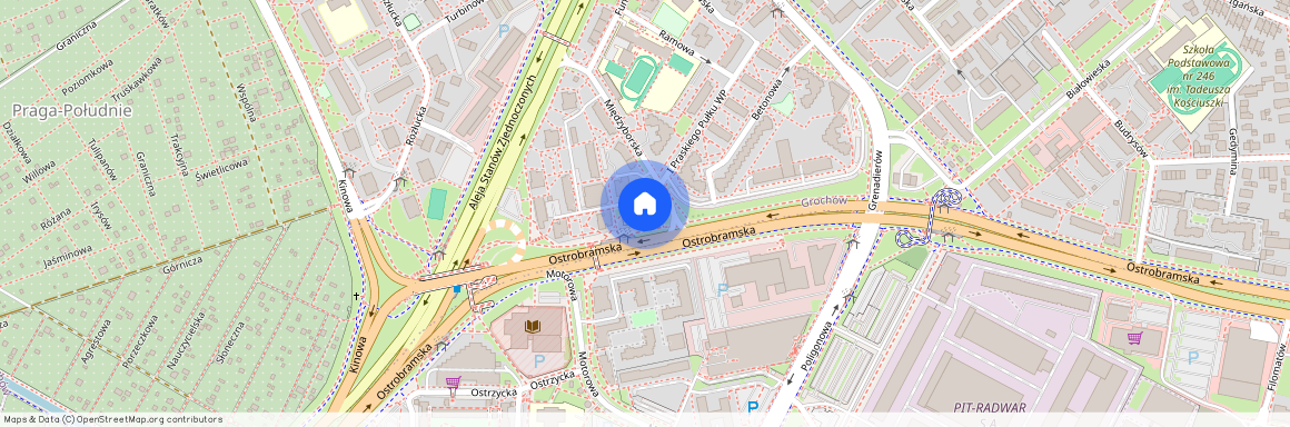 ul. Ostrobramska, Grochów, Praga-Południe, Warszawa, mazowieckie