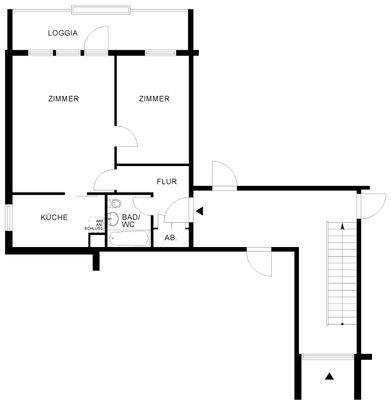 Großzügige 2-Zimmer-Wohnung sucht Nachmieter mit WBS // 1.OG 2. Mieteinheit von links - Foto 1