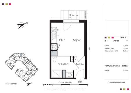 Location Appartement 1 pièce 22m² CASTANET TOLOSAN 31320 - Photo 3