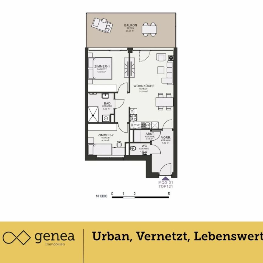 MQG | ERSTBEZUG | Urbanes Wohnen | Frisch und modern - Foto 1