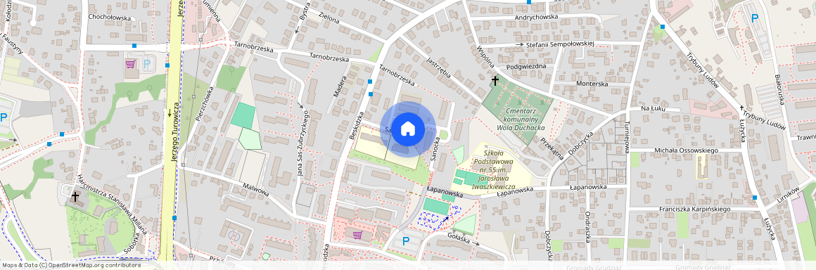 ul. Sanocka, Wola Duchacka, Podgórze Duchackie, Kraków, małopolskie