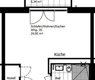 1-Zimmer-Apartment mit Balkon im modernen Neubau – geförderter Wohn... - Foto 1