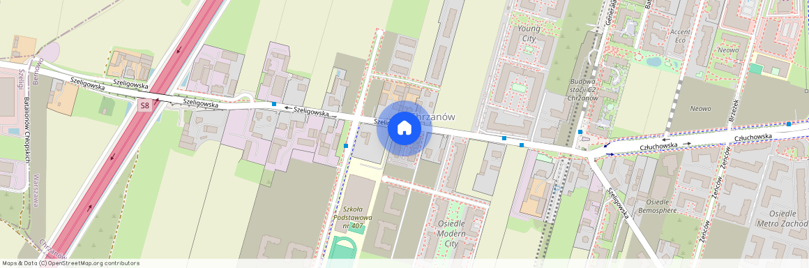 ul. Szeligowska, Chrzanów, Bemowo, Warszawa, mazowieckie