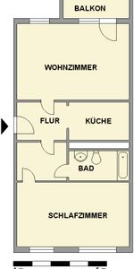 Geräumige 2-Raum-Wohnung mit Einbauküche - Foto 4