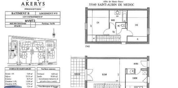 Location Maison 3 pièces 69m² ST AUBIN DE MEDOC 33160 - Photo 2