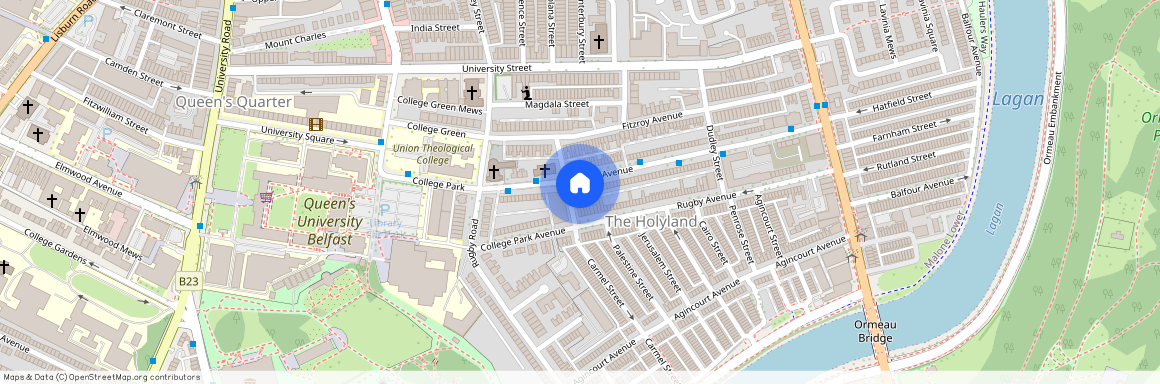 Great 7 Bedroom House, 69 University Avenue, Queens Quarter, Belfast, BT7 1GX